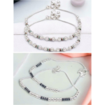 Trendy Design Combo of 2 Anklets For Girls And Women 9 Inch