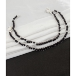 Beautiful Silver Plated Black Crystal Anklets For Women And Girls